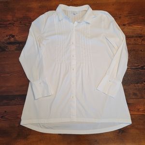 J Jill White Shirt Collection Collared Button Down  Tunic - Drastic Reduction !